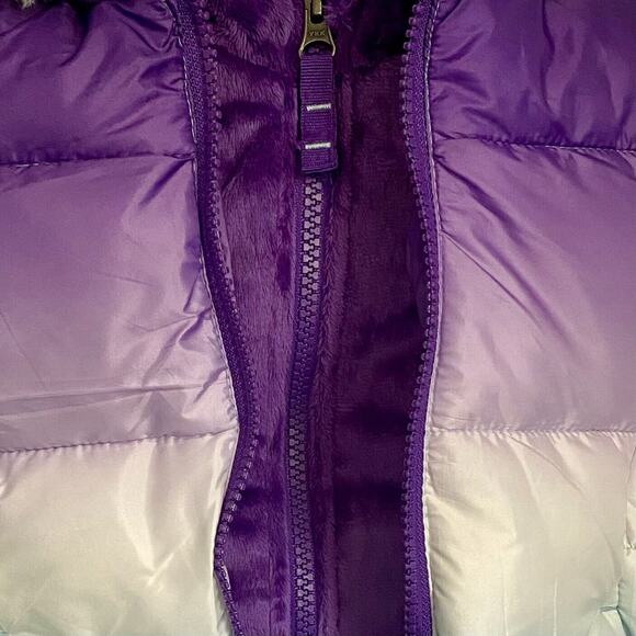 Snozu Puffer Jacket Fleece Lined Ombré Purple Turquoise White Toddler Girl's 2T - Picture 11 of 13